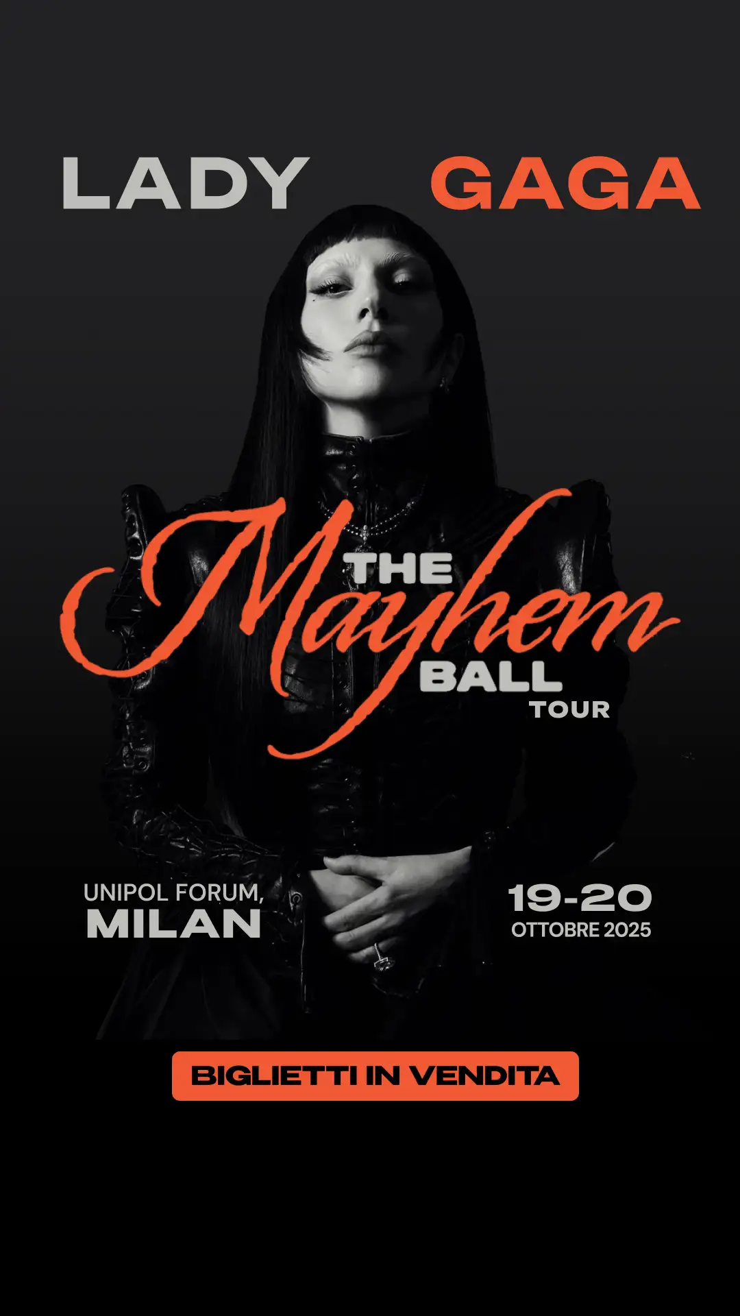Lady Gaga · сторіс Mayhem Ball у Мілані