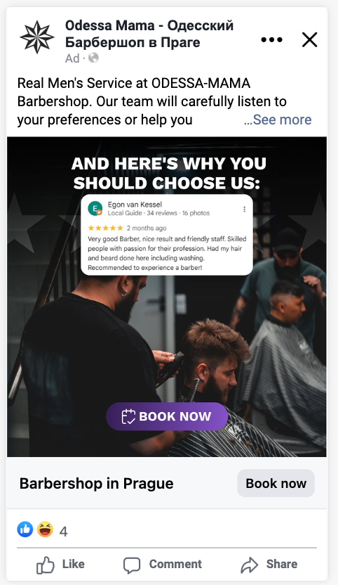 Odessa Mama — English static · «why choose us» with a Google review